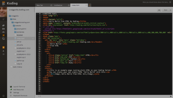 Koding ace code editor Post image