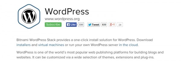 Bitnami WordPress Stack