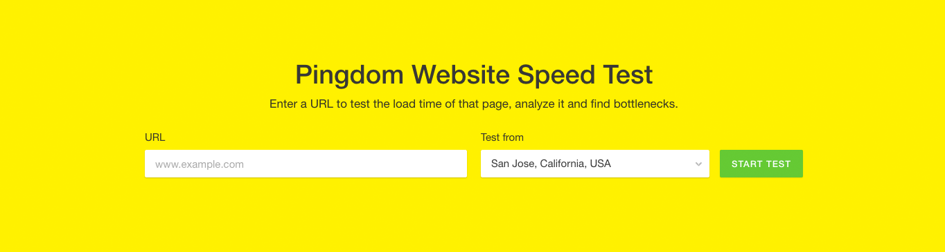 Pingdom Website Speed Test helps you analyze the load speed of your websites and learn how to make them faster.