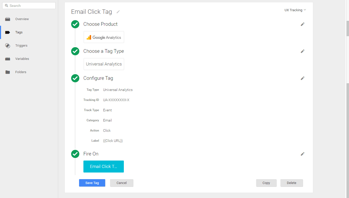 Creating a new tag.