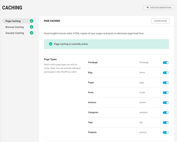 Hummingbird caching options