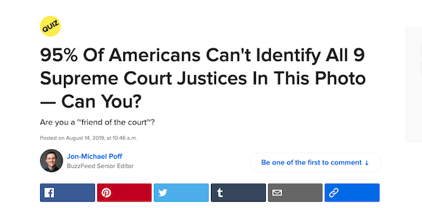 A BuzzFeed article that you'd have trouble resisting if you were interested in the topic