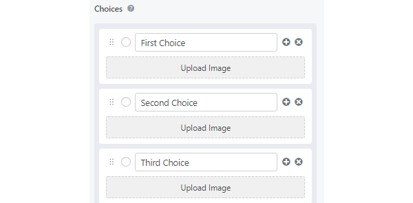Showing the option to add images to a poll.
