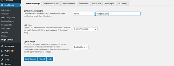 Gogiplus general settings.
