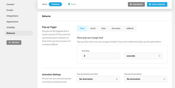 Hustle plugin behavior.