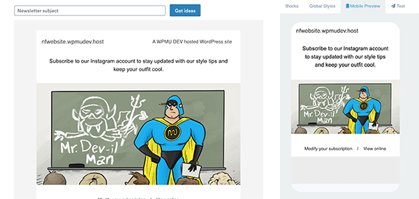 Newsletter creator.