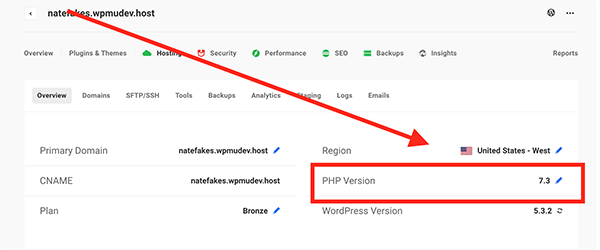 PHP version.