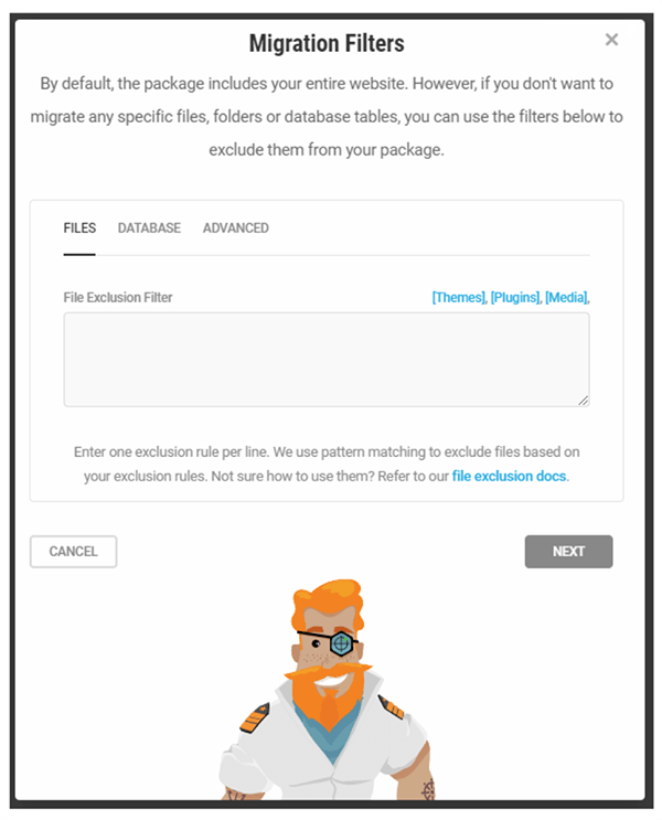 Shipper migration filters.