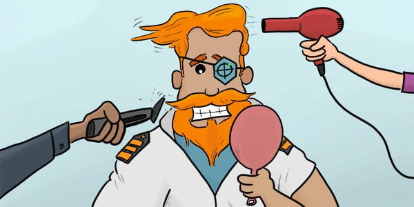 Shipper looking rather nervous about his extreme plugin makeover