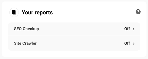 SEO reports.