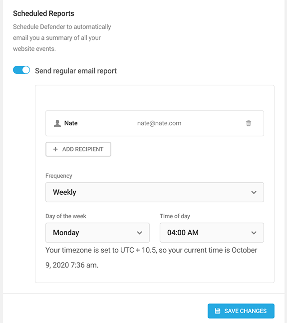A look at scheduled reports.