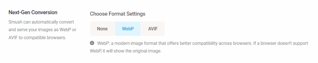 Smush CDN - WebP activation