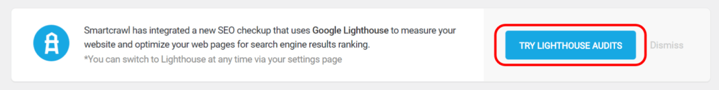 SmartCrawl confirm switch to Lighthouse SEO