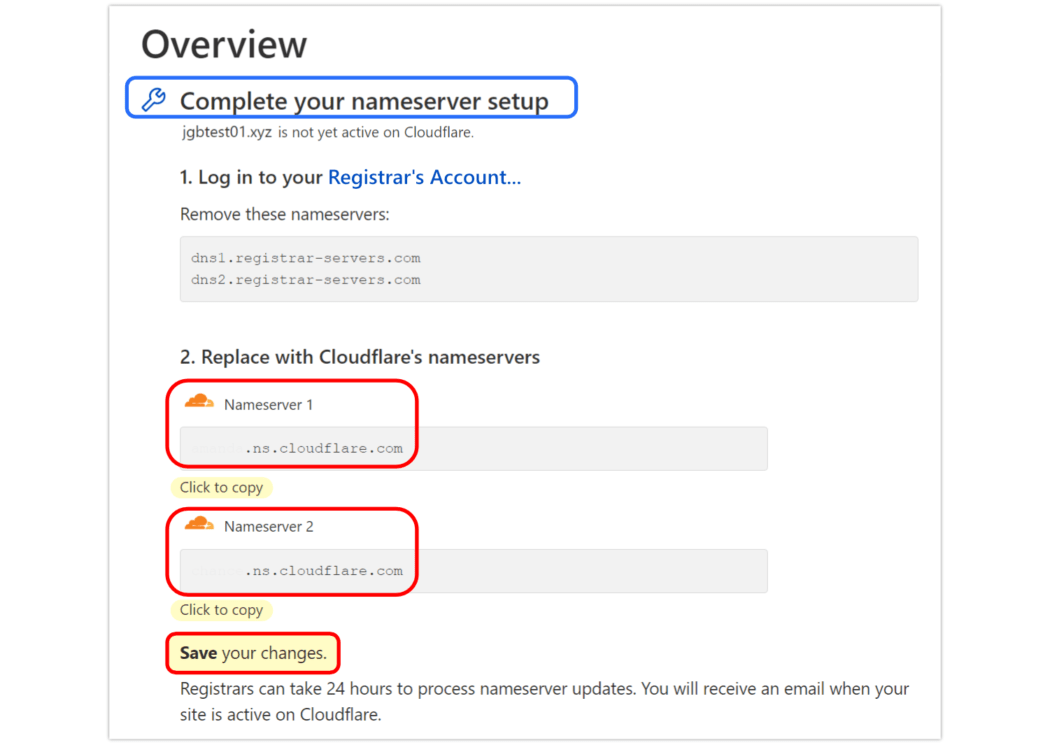 CF copy nameservers