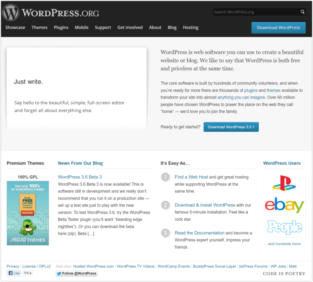 2013 Landing Page