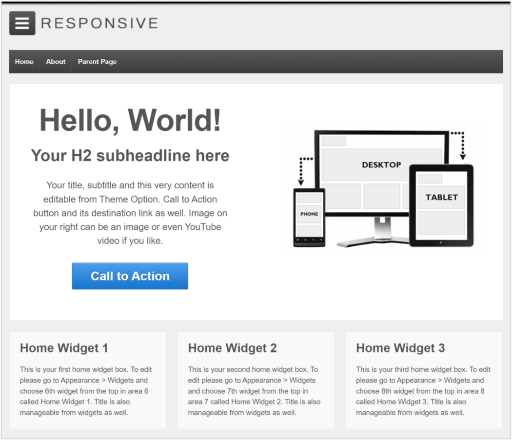 2013 Most Popular Theme – Responsive