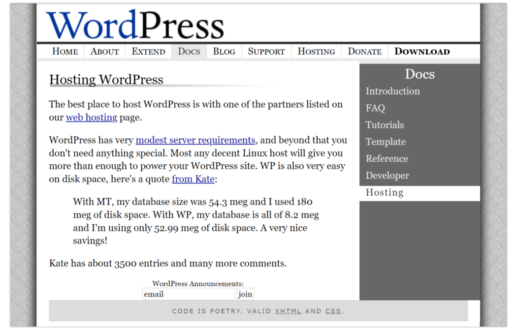 2005 Hosting