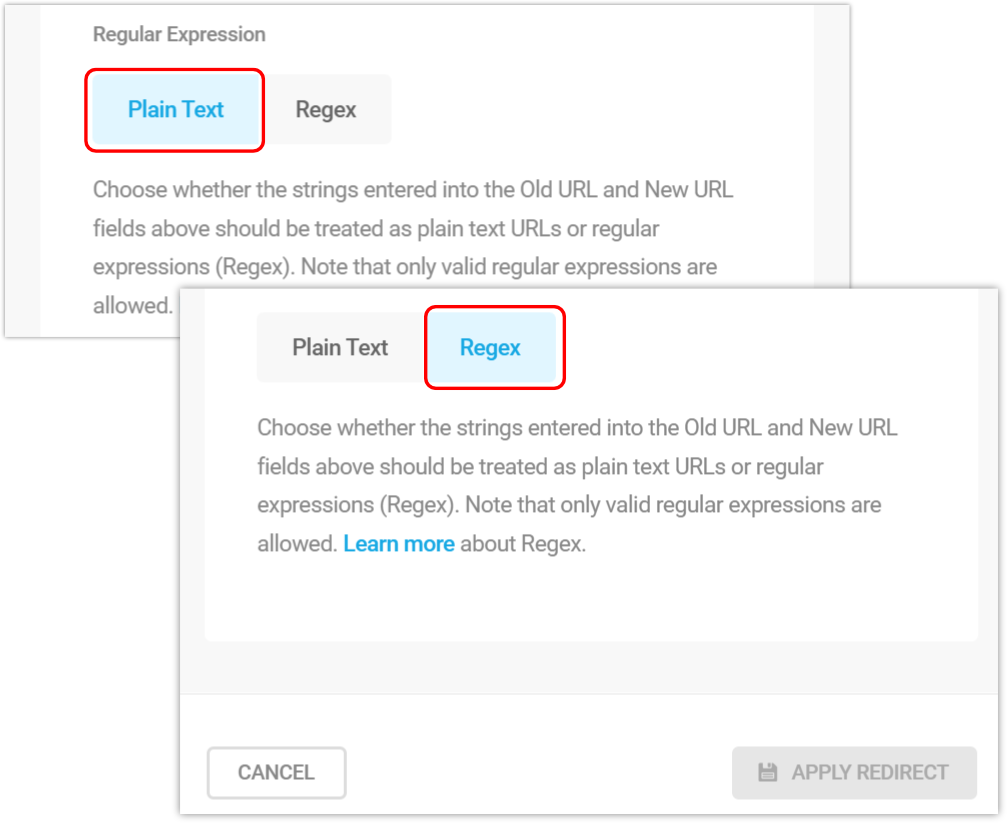 Expression types in SmartCrawl.