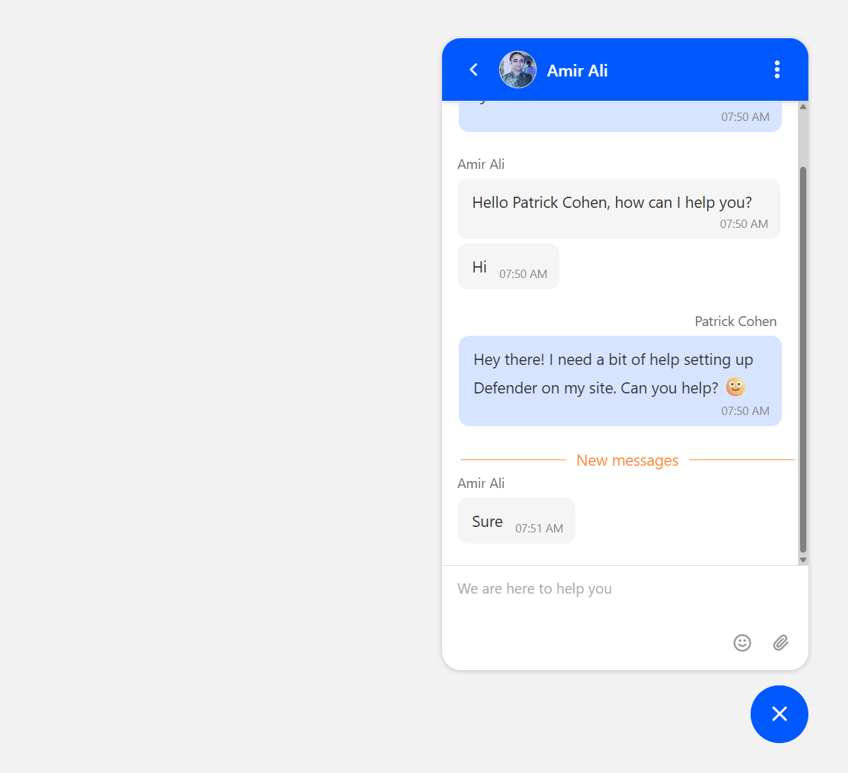 WPMU DEV live chat started