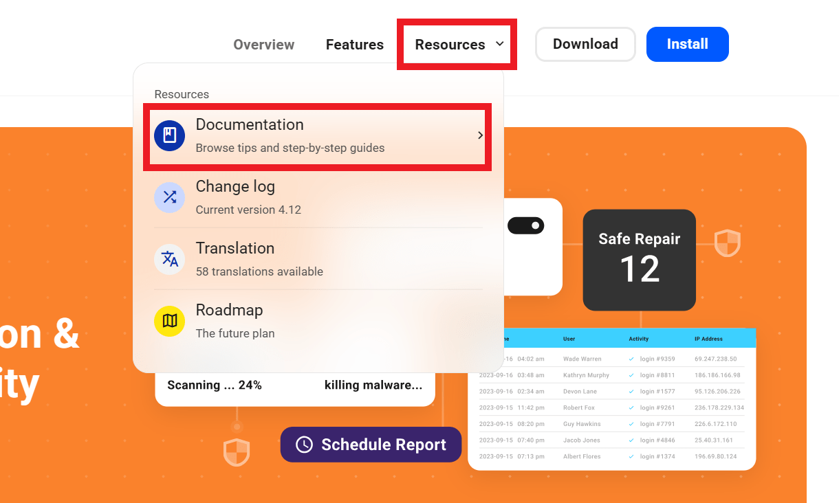 Plugin Docs link