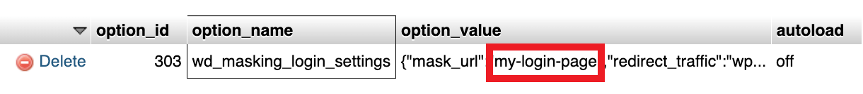 Mask URL slug in the database