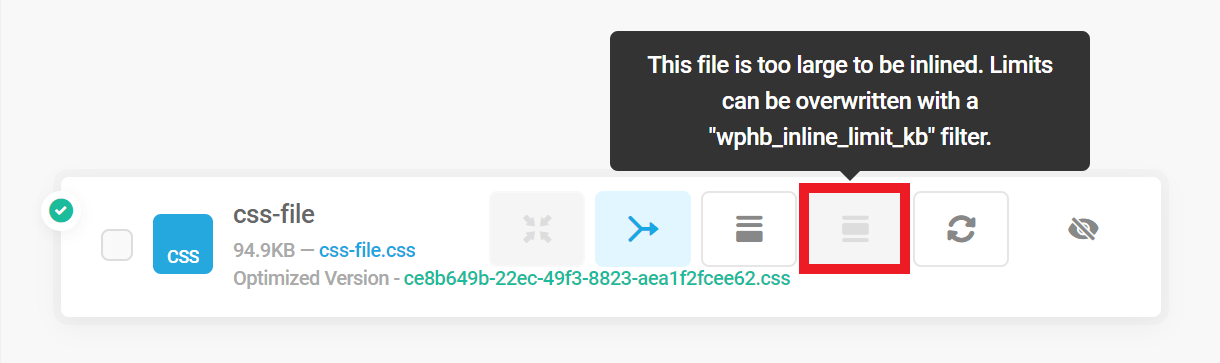 File too large to be inlined in Asset Optimization