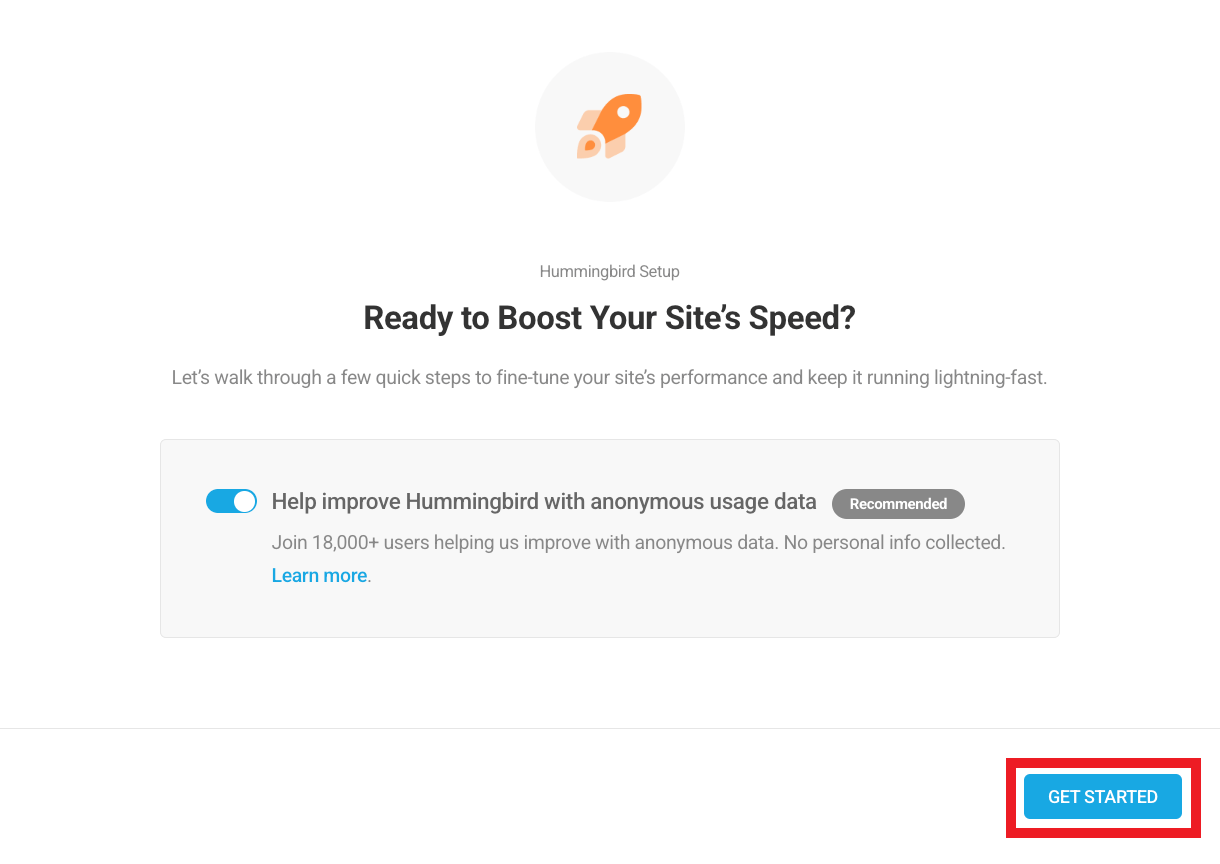 Start Hummingbird quick setup