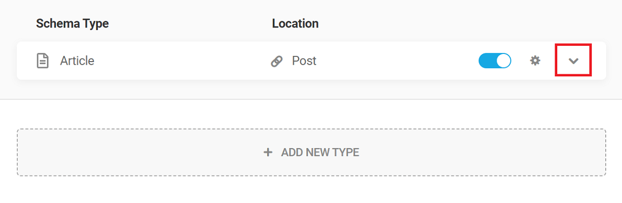 Toggle schema configuration options