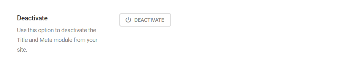 Deactivate Title & Meta feature in SmartCrawl