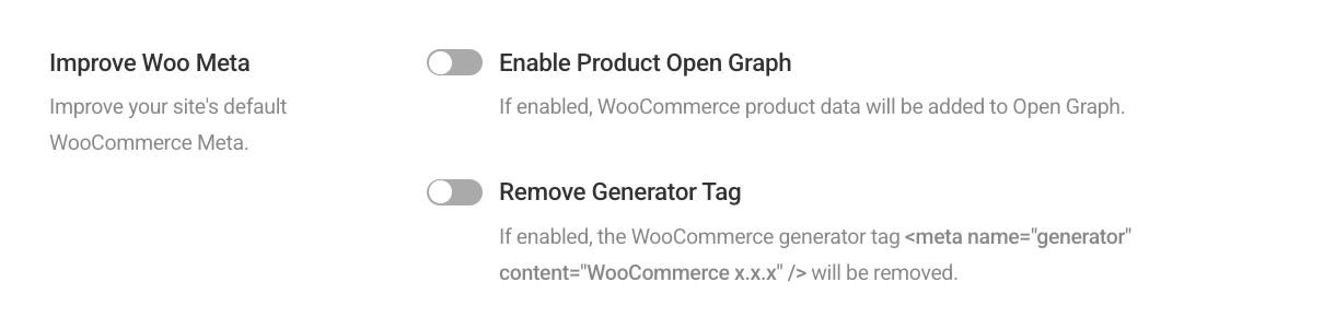 Configure WooCommerce meta in SmartCrawl