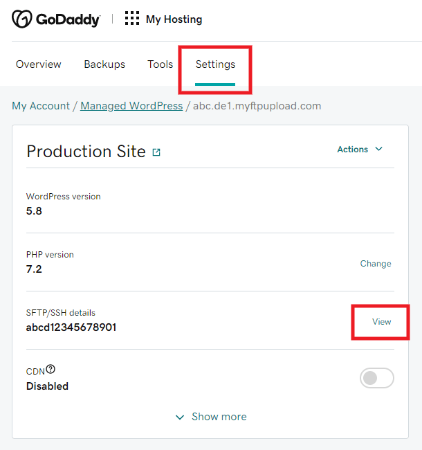 Accessing FTP accounts at GoDaddy