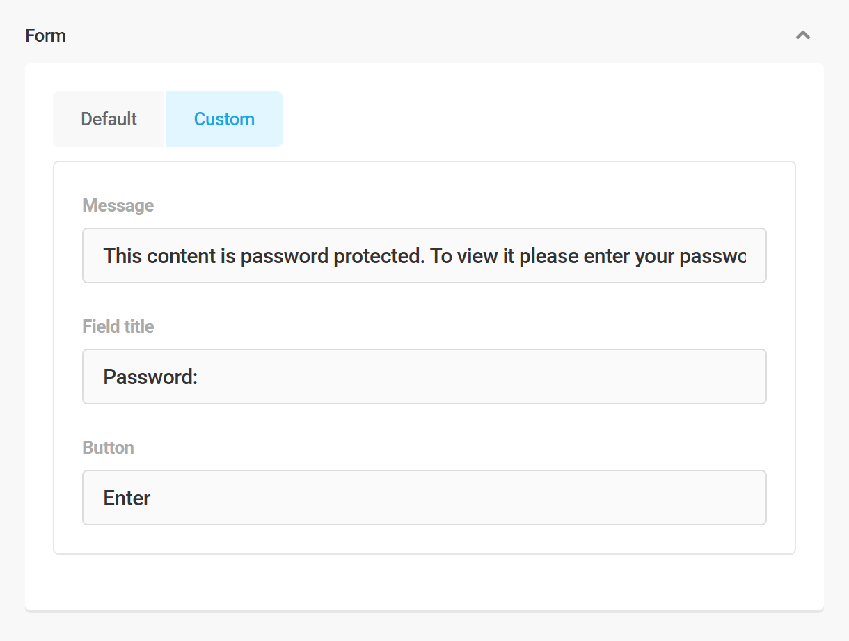 Password-protected form in Branda document module