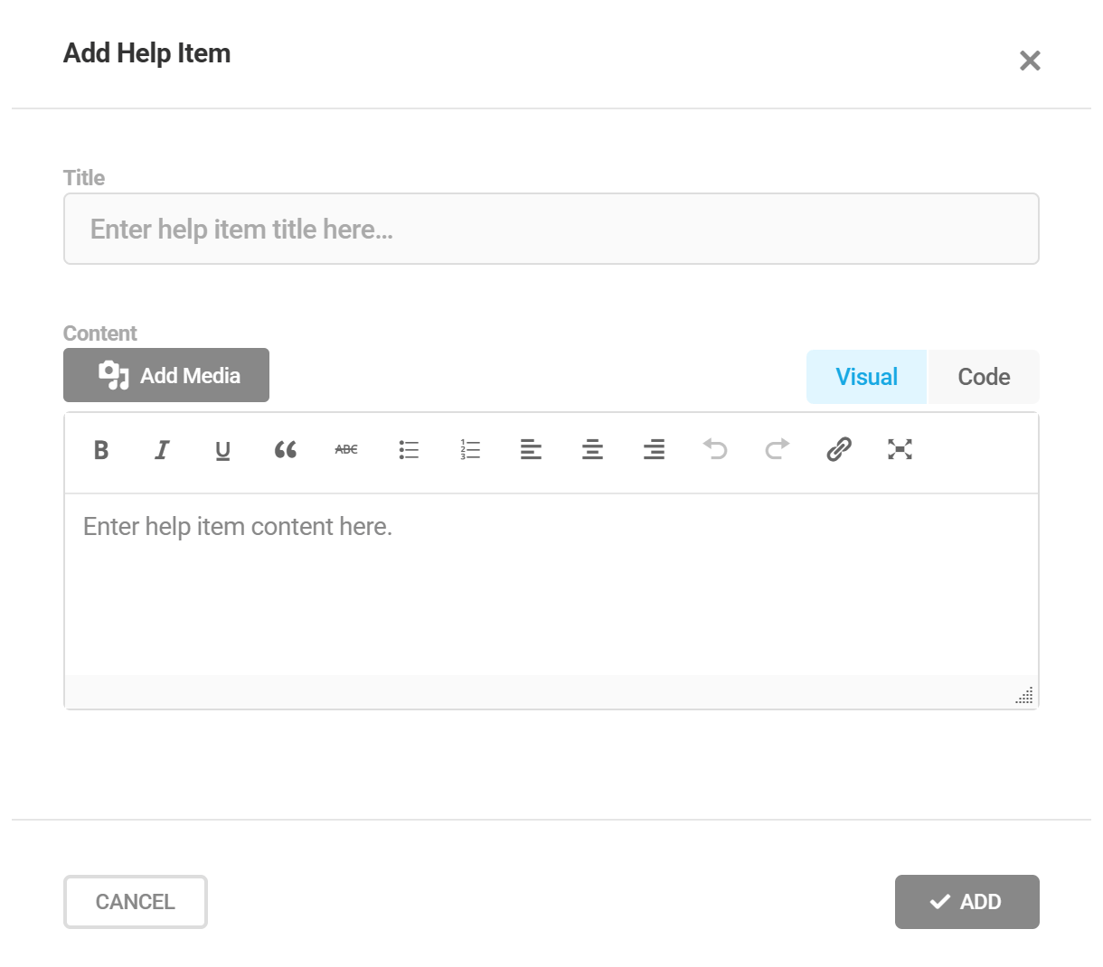 Edit help content in Branda