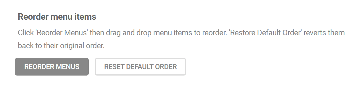 Reorder toolbar menu items in Branda