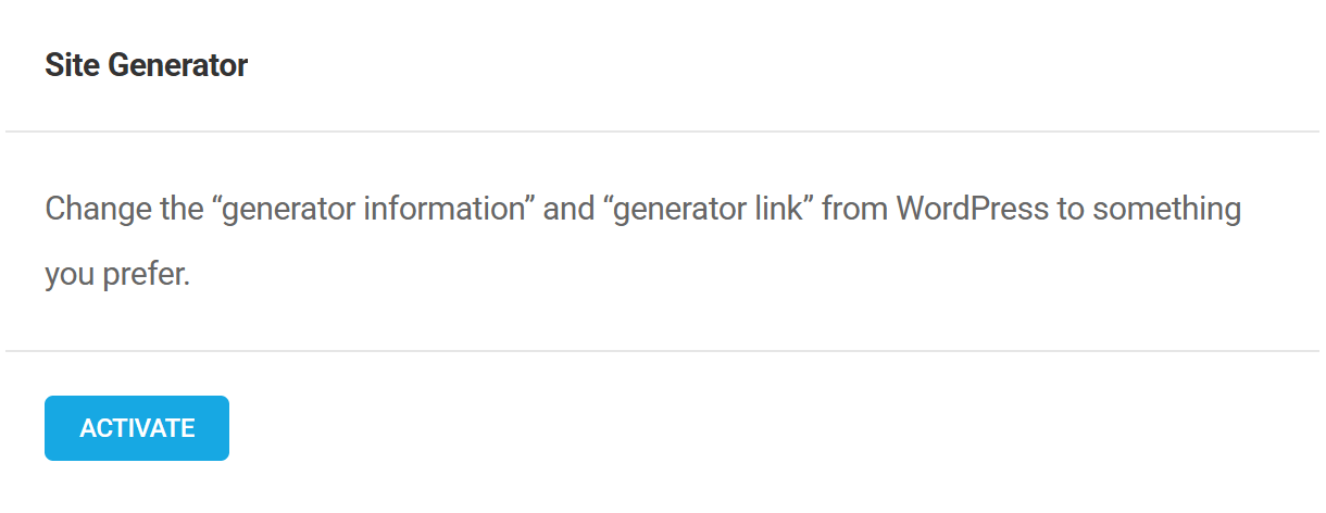 Activate Branda site generator module