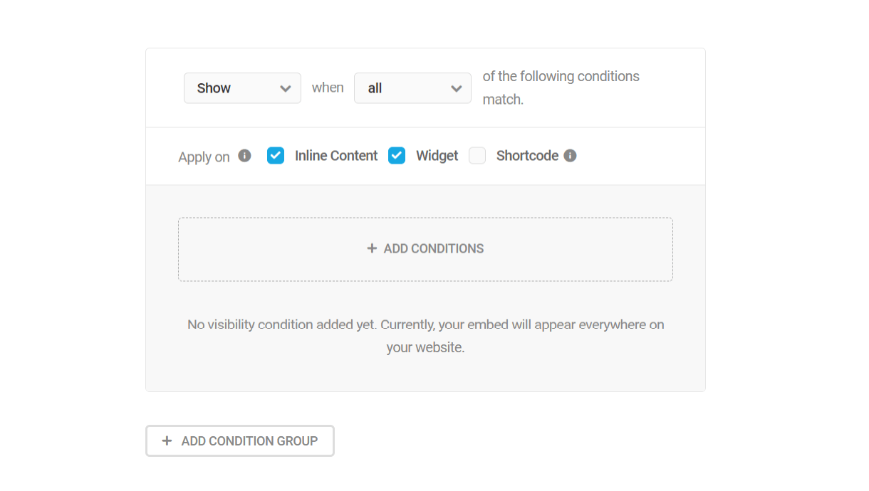 Visibility options in Hustle modules
