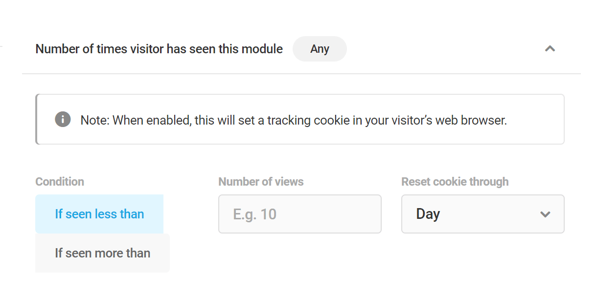 Visibility conditions in Hustle modules