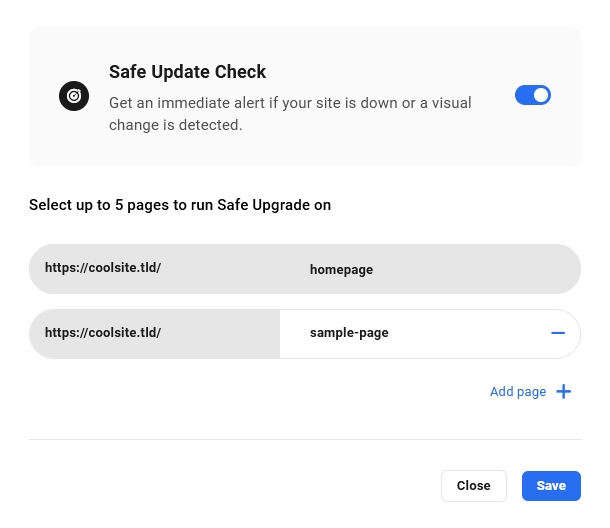 Enable Automate Safe Update check