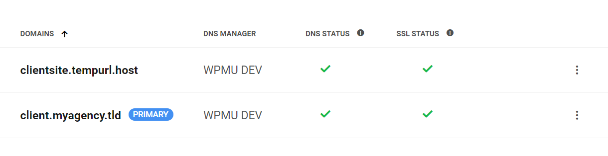 White label a tempurl with a subdomain