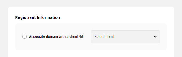 Associate a domain with a client in the Hub