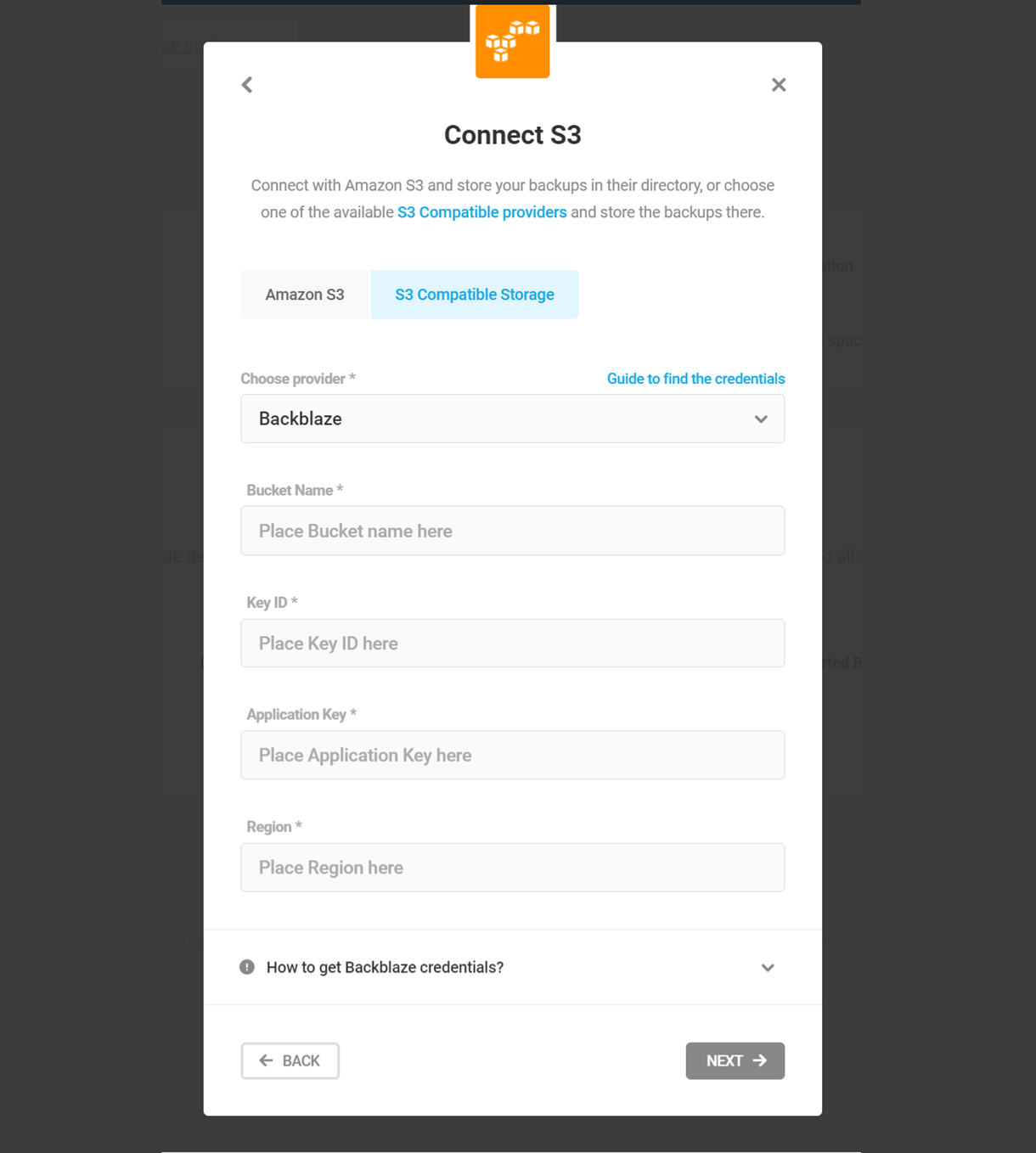 backblaze destination flow