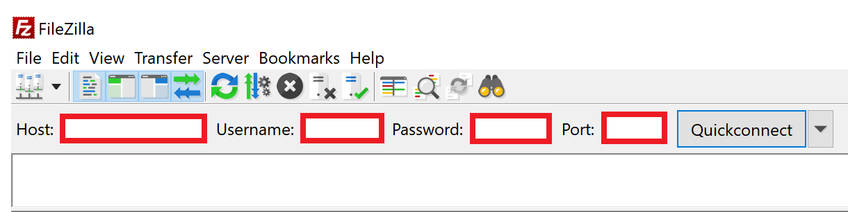 Filezilla Quickconnect feature