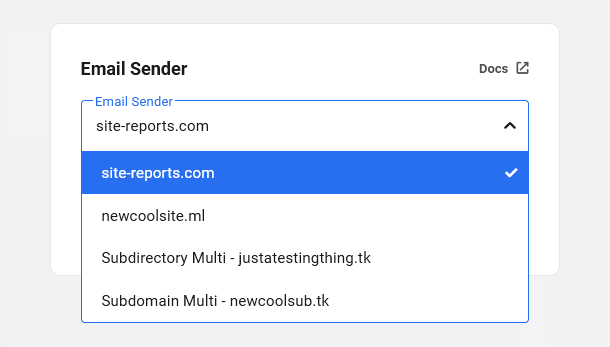 Change email sender for a Hub report