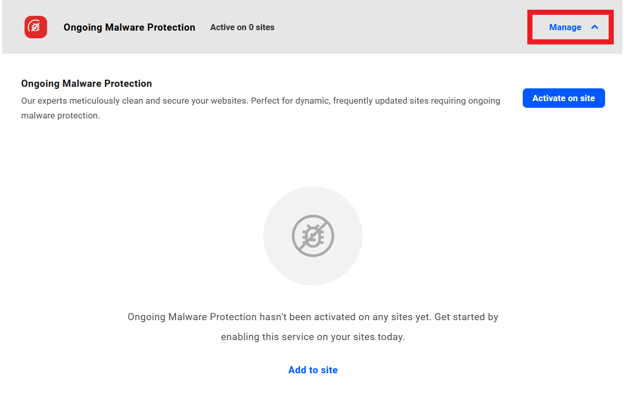 Manage malware protection subscriptions