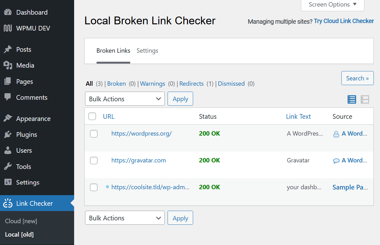 Local version enabled for logged-in WPMU DEV member