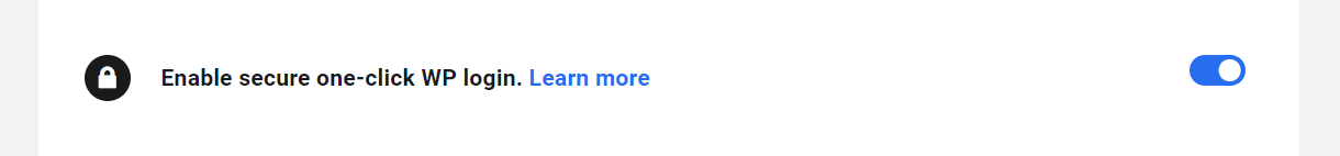 Allows the user to enable or disable a site’s Single Sign-On (SSO)