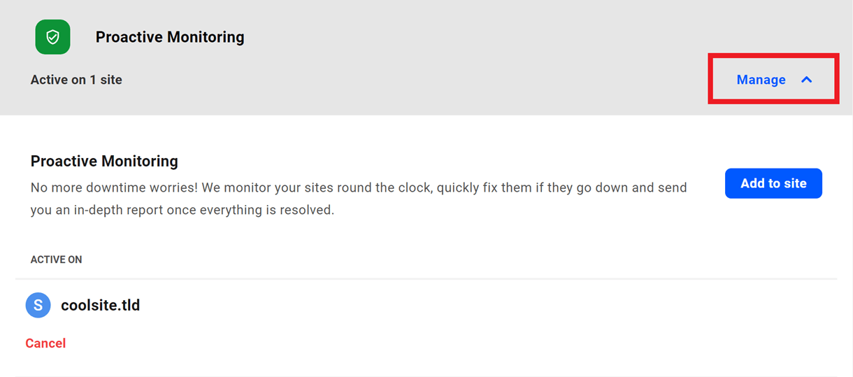 Manage Proactive Monitoring subscriptions