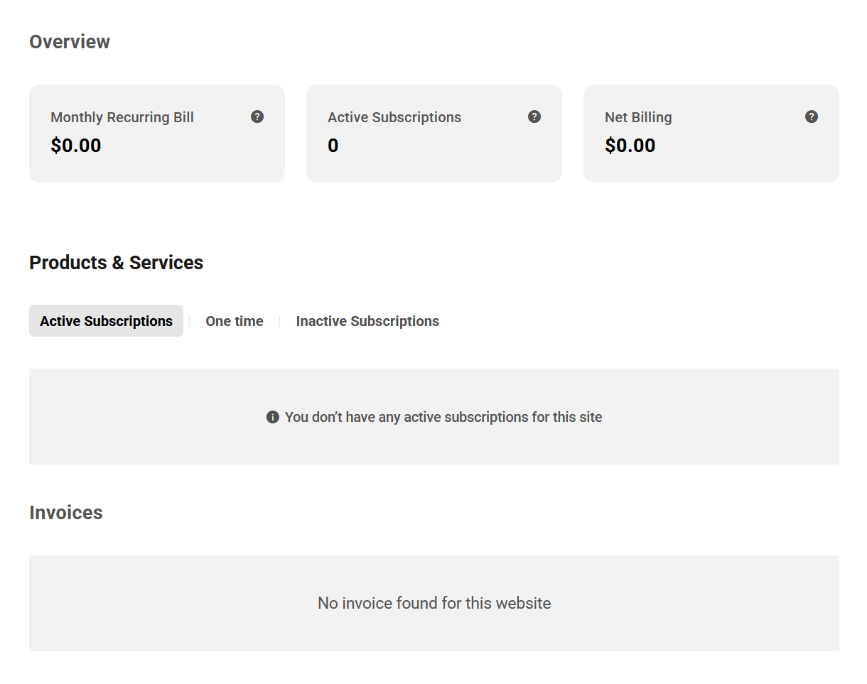 Client site billing in your client portal