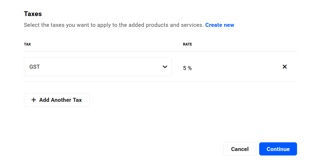 Adding taxes when billing a client in Client Tools