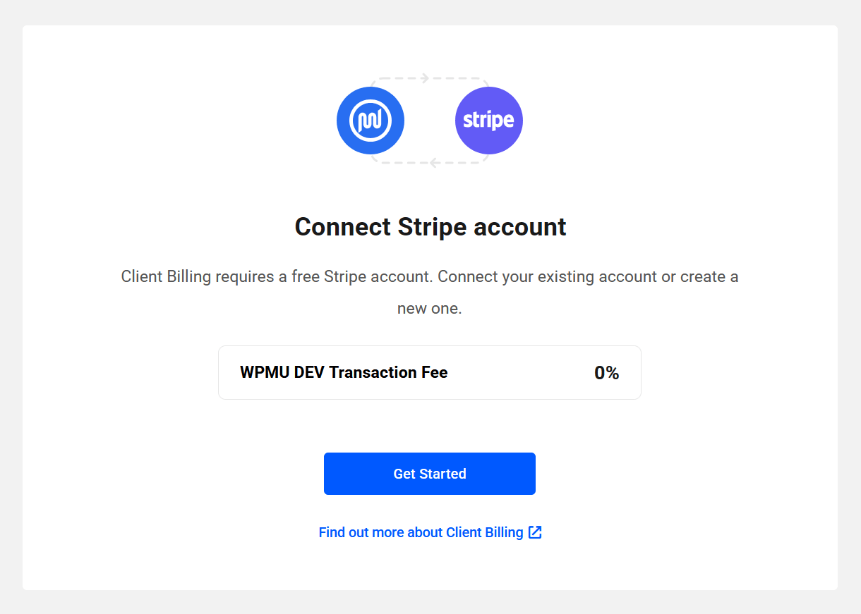 Connect Stripe account to Billing tool